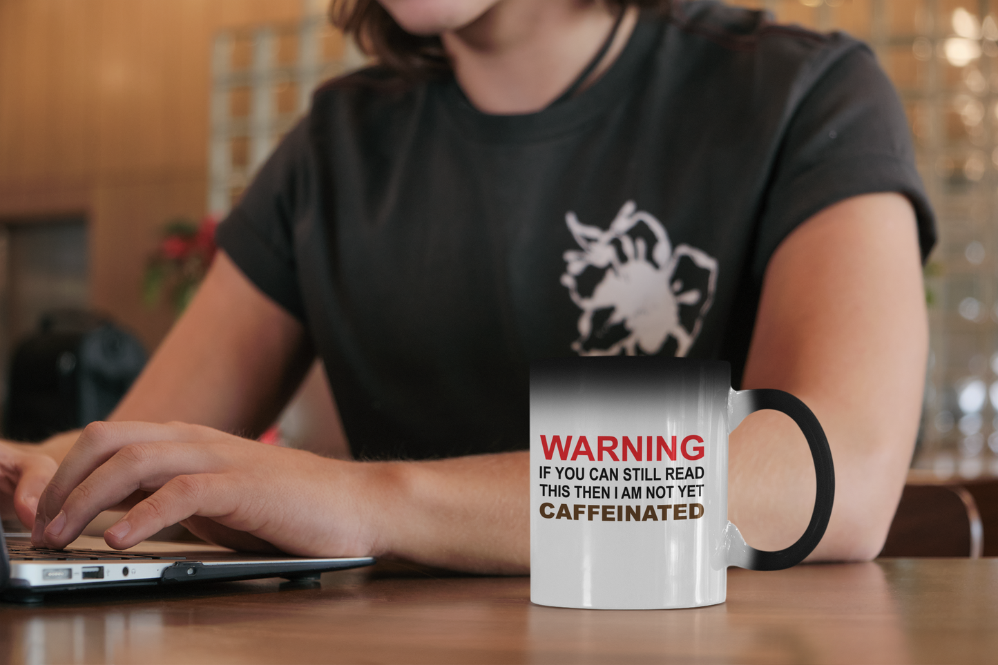 Heat Sensitive Ceramic 11oz Mug - Warning If You Can Read