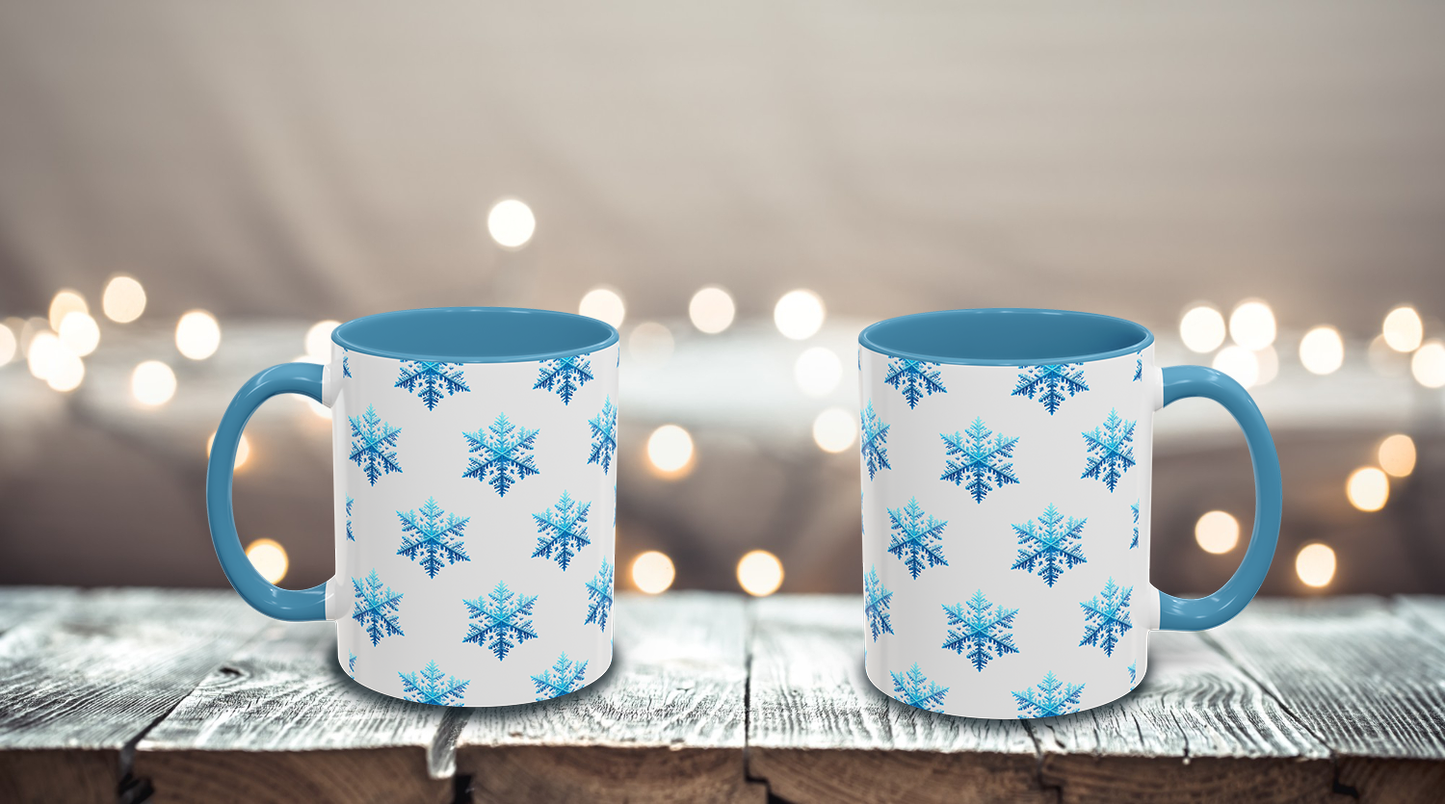 Snowflake Christmas Mug Festive 11oz Holiday Coffee Cup