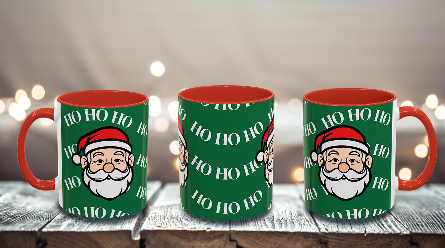 Santa Christmas Mug Festive 11oz Holiday Coffee Cup