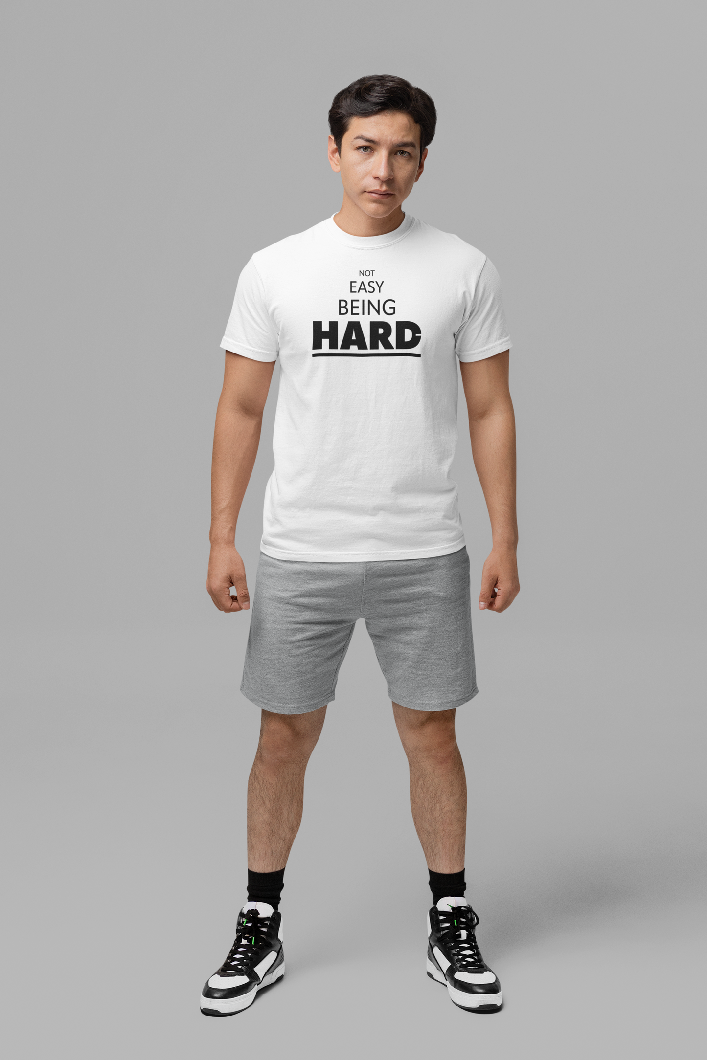 Funny graphic T-shirts not easy being hard tee