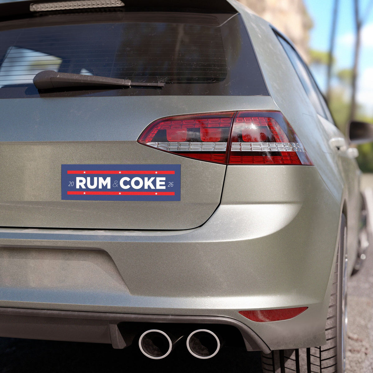 Rum & Coke political campaign car magnet