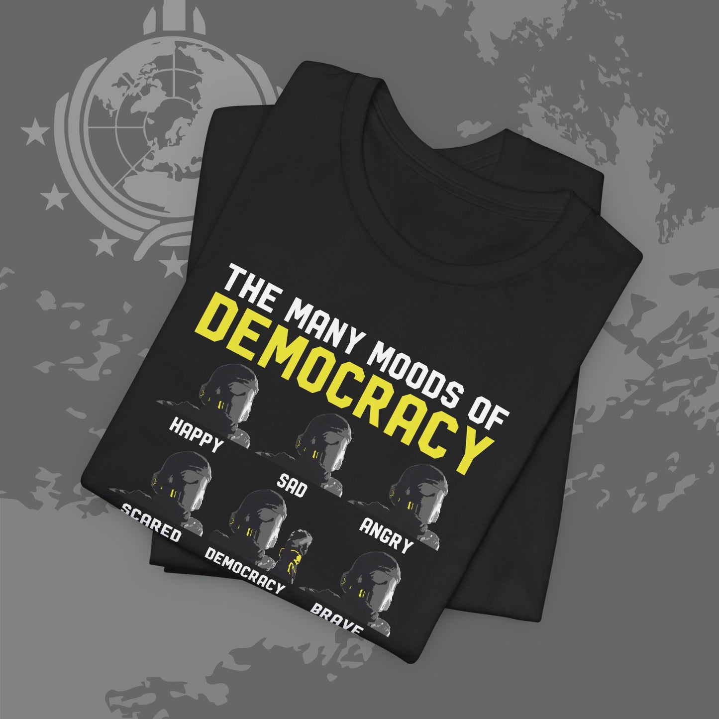 Helldivers graphic t-shirt - Moods of Democracy