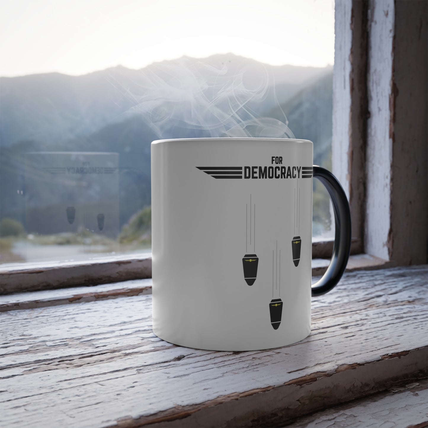 Heat Sensitive Ceramic 11oz Mug - For Democracy