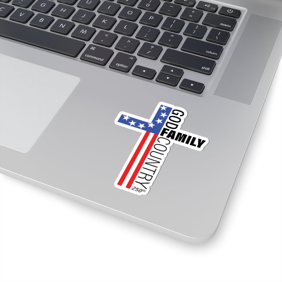 250th anniversary God Family Country American flag patriotic cross vinyl decal sticker