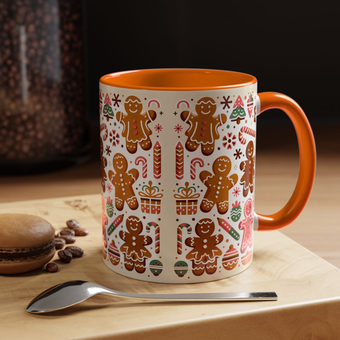 Gingerbread Christmas Mug Festive 11oz Holiday Coffee Cup