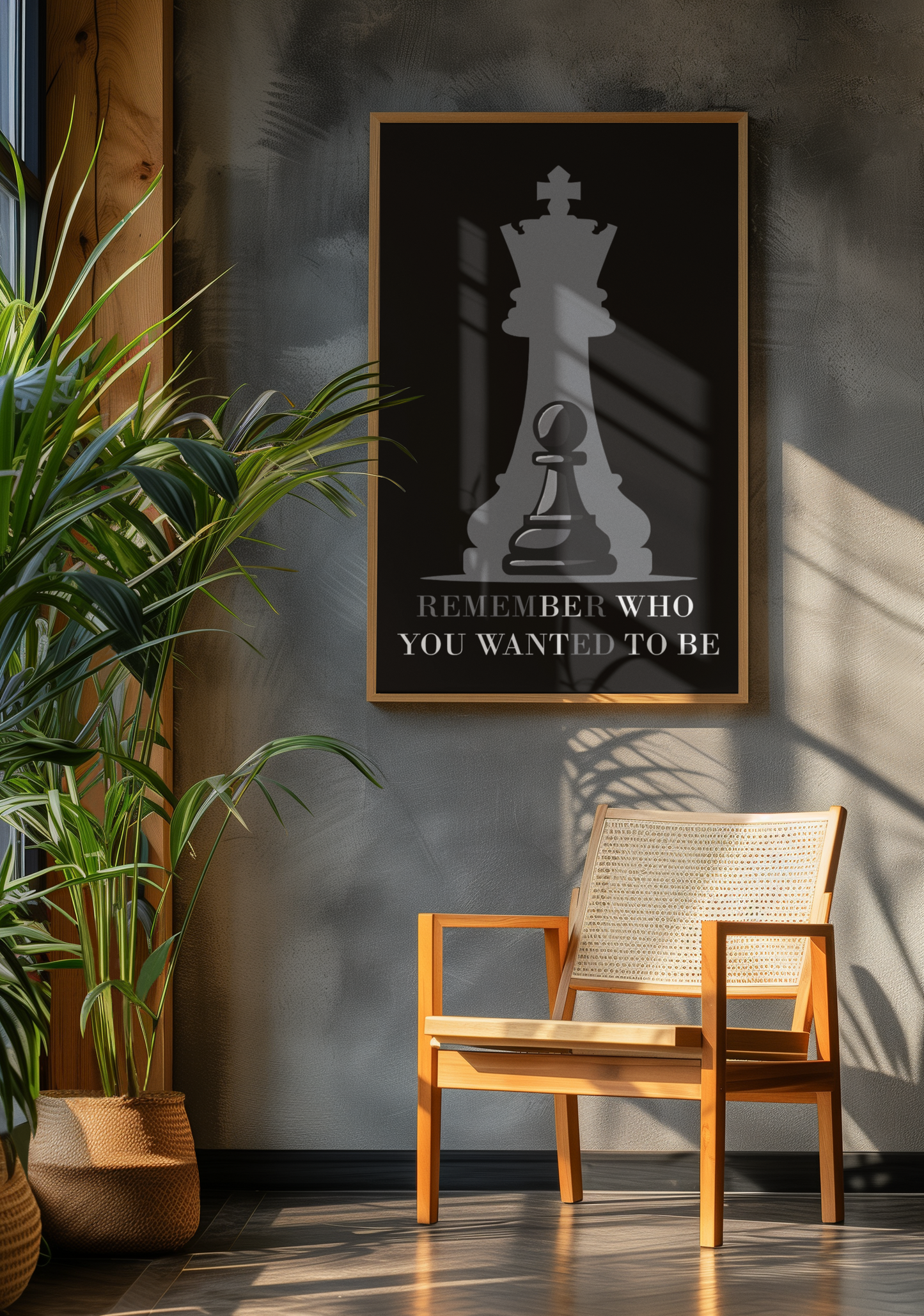 Minimalist motivational wall poster
