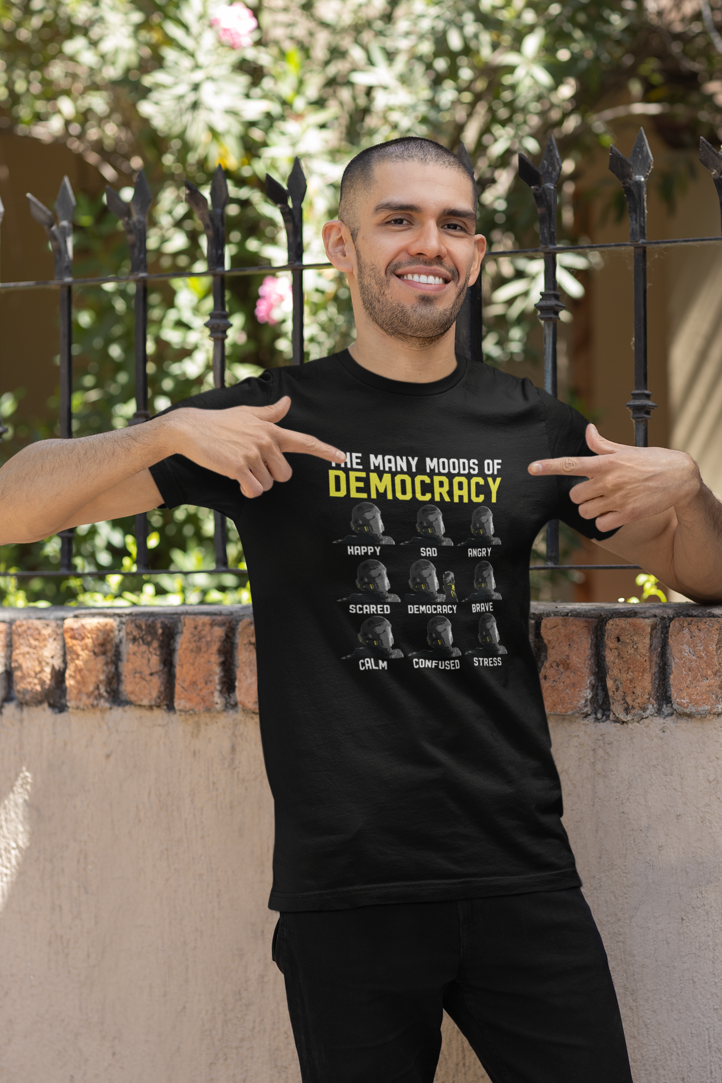 Helldivers graphic t-shirt - Moods of Democracy