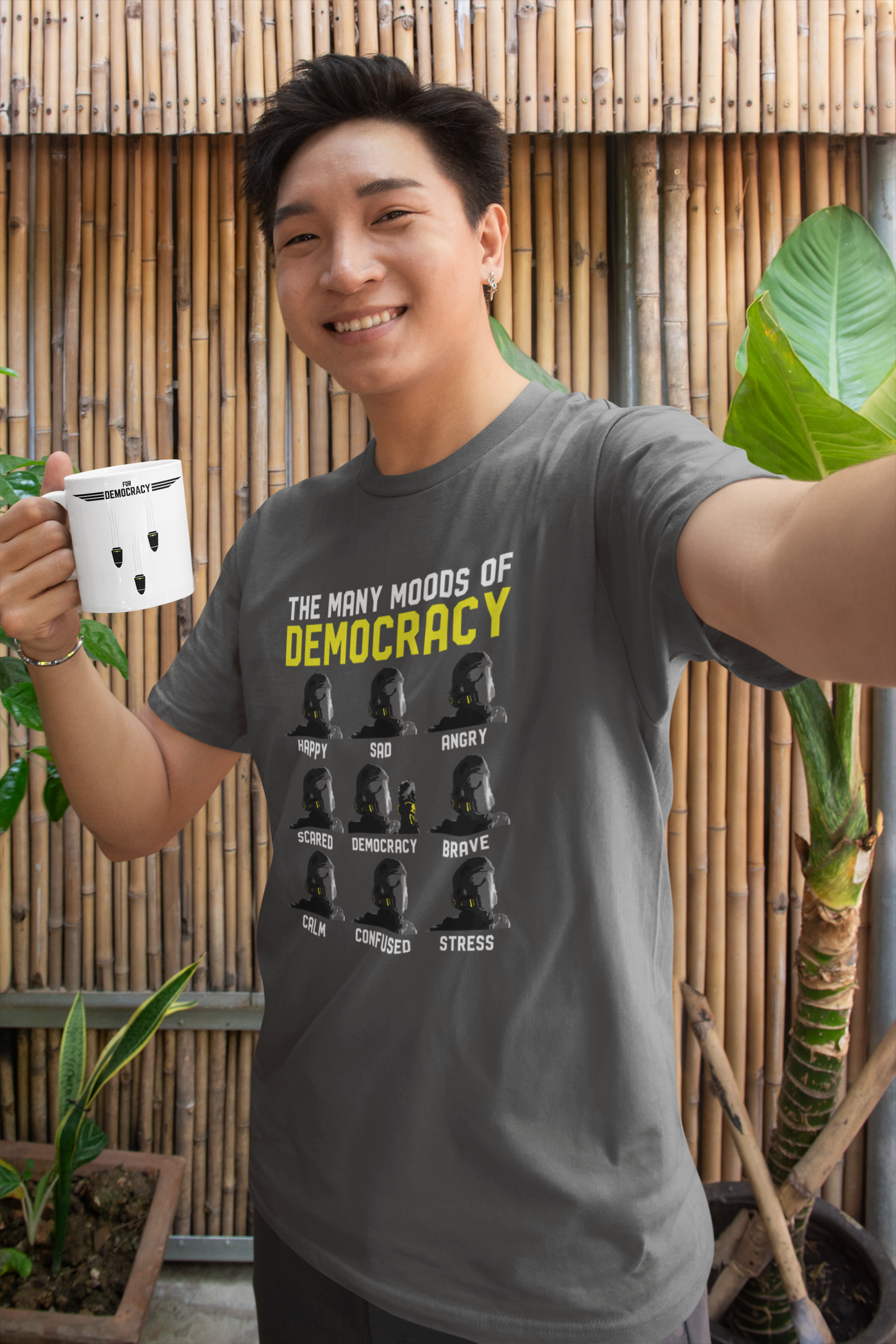 Helldivers graphic t-shirt - Moods of Democracy