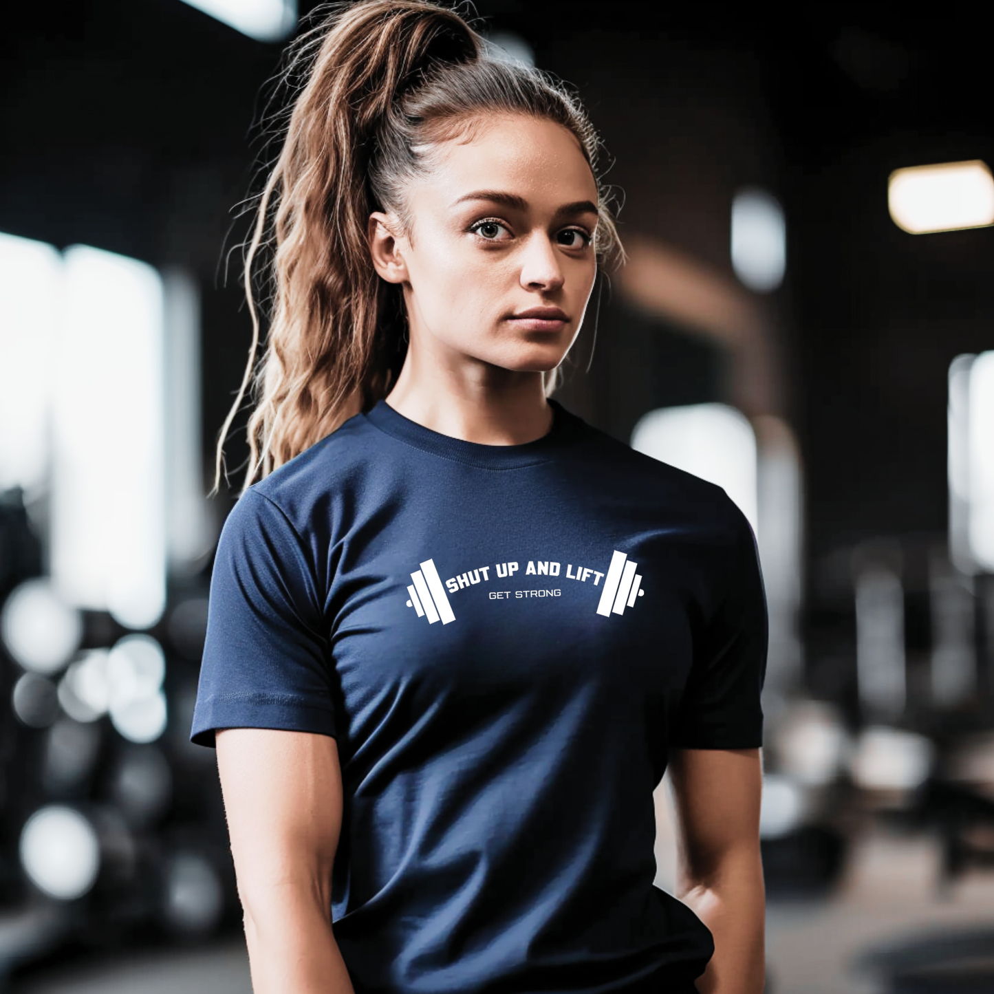 Graphic Tee Gym Apparel- Shut Up and Lift