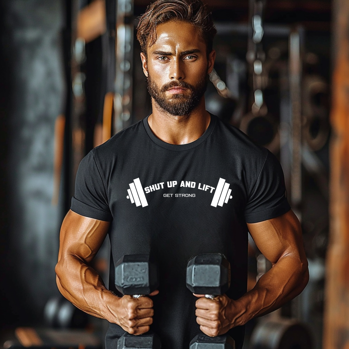 Graphic Tee Gym Apparel- Shut Up and Lift