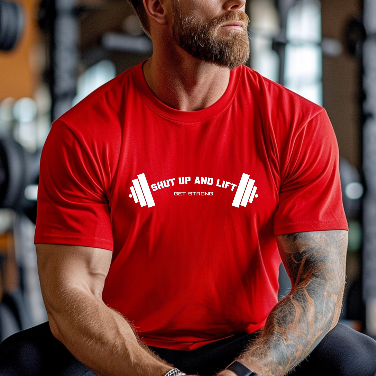 Graphic Tee Gym Apparel- Shut Up and Lift