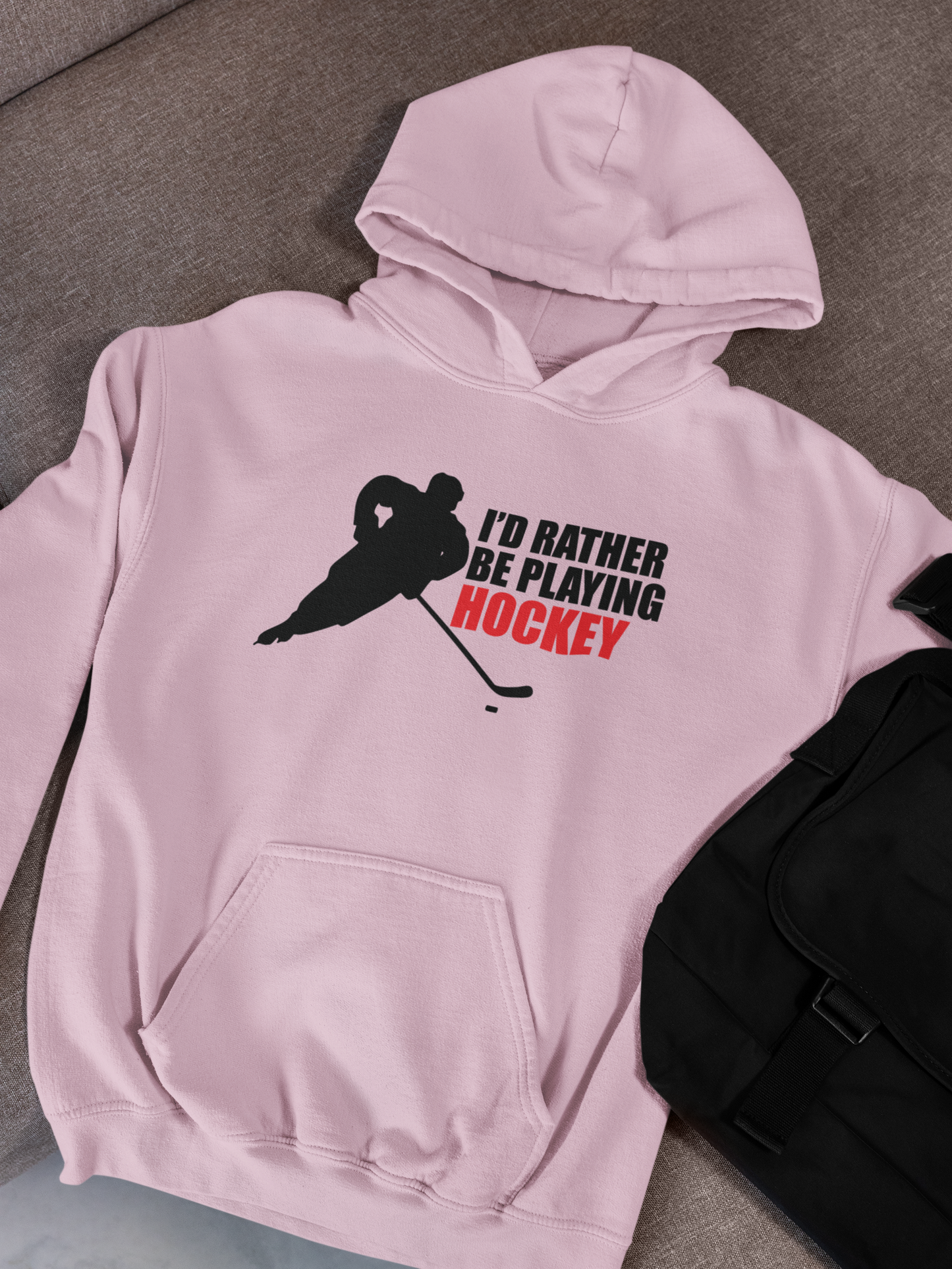 I'd Rather Be Playing Hockey Hoodie - Unisex Winter Sports Apparel