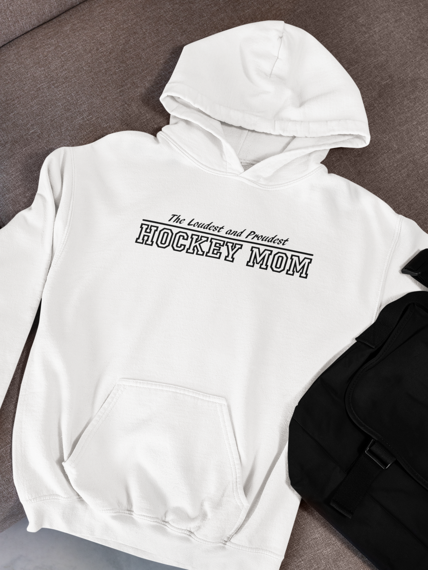 Hockey Mom Hoodie Cozy Sweatshirt for Sports Moms, Gift for Hockey Families, Winter Apparel, Game Day Wear, Cool Parent Hoodie