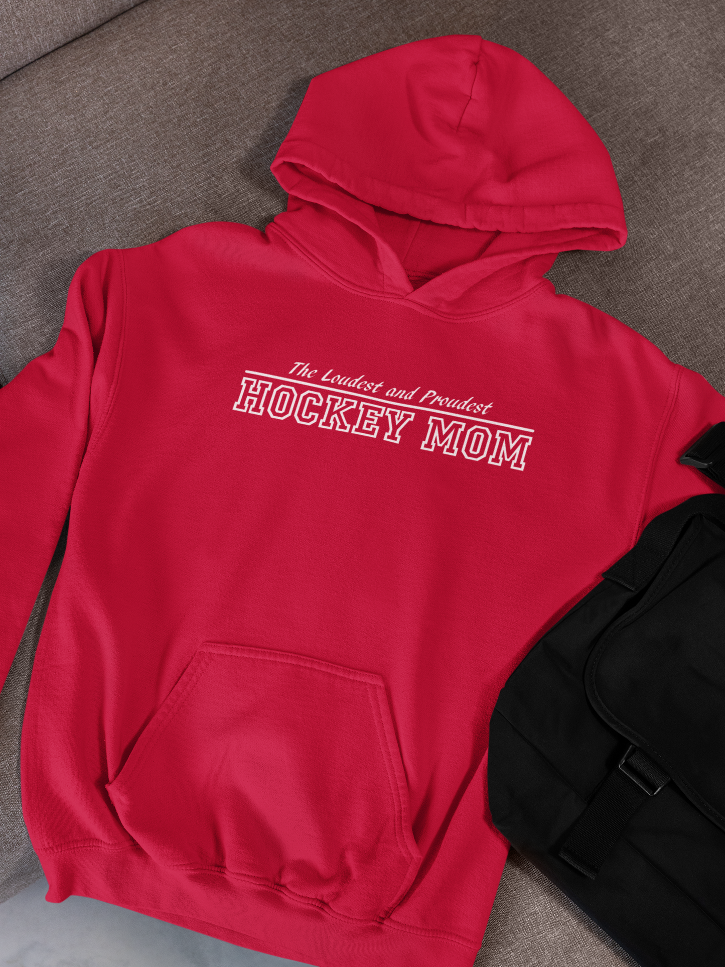 Hockey Mom Hoodie Cozy Sweatshirt for Sports Moms, Gift for Hockey Families, Winter Apparel, Game Day Wear, Cool Parent Hoodie