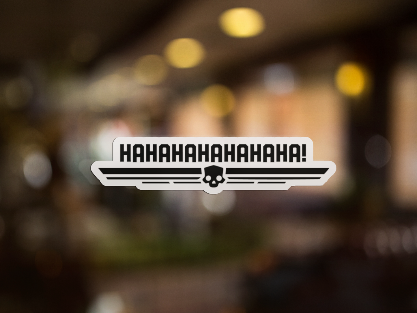 Helldivers vinyl decal sticker HAHAHAHAHAHAHA