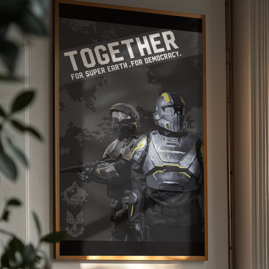 Helldivers Wall Poster Propaganda - Together