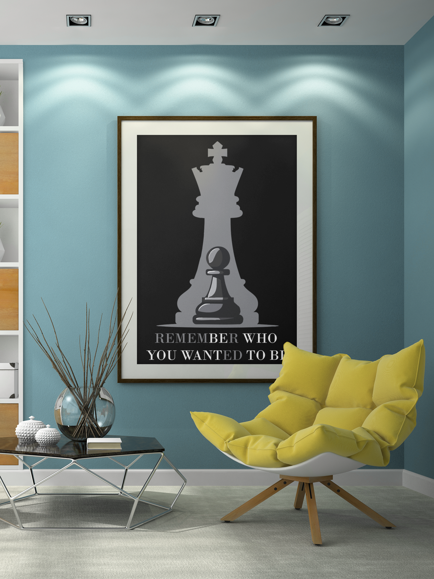 Minimalist motivational wall poster