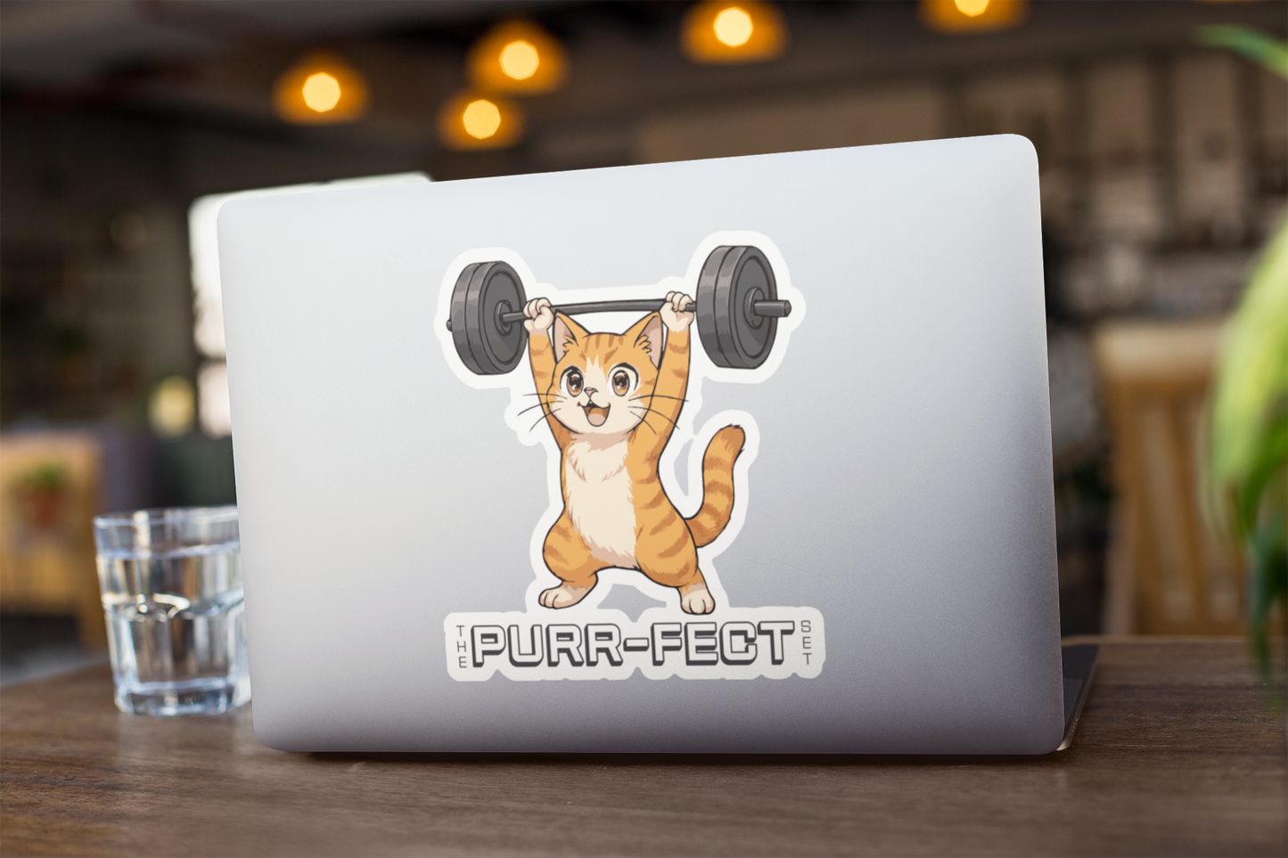 Funny colorful cat vinyl decal sticker