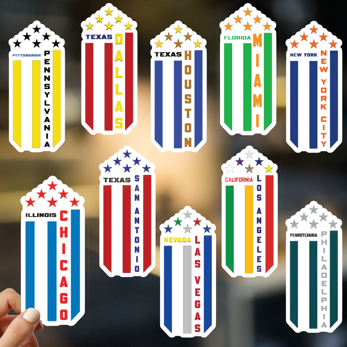 City Pride Chicago Vertical Flag Sticker