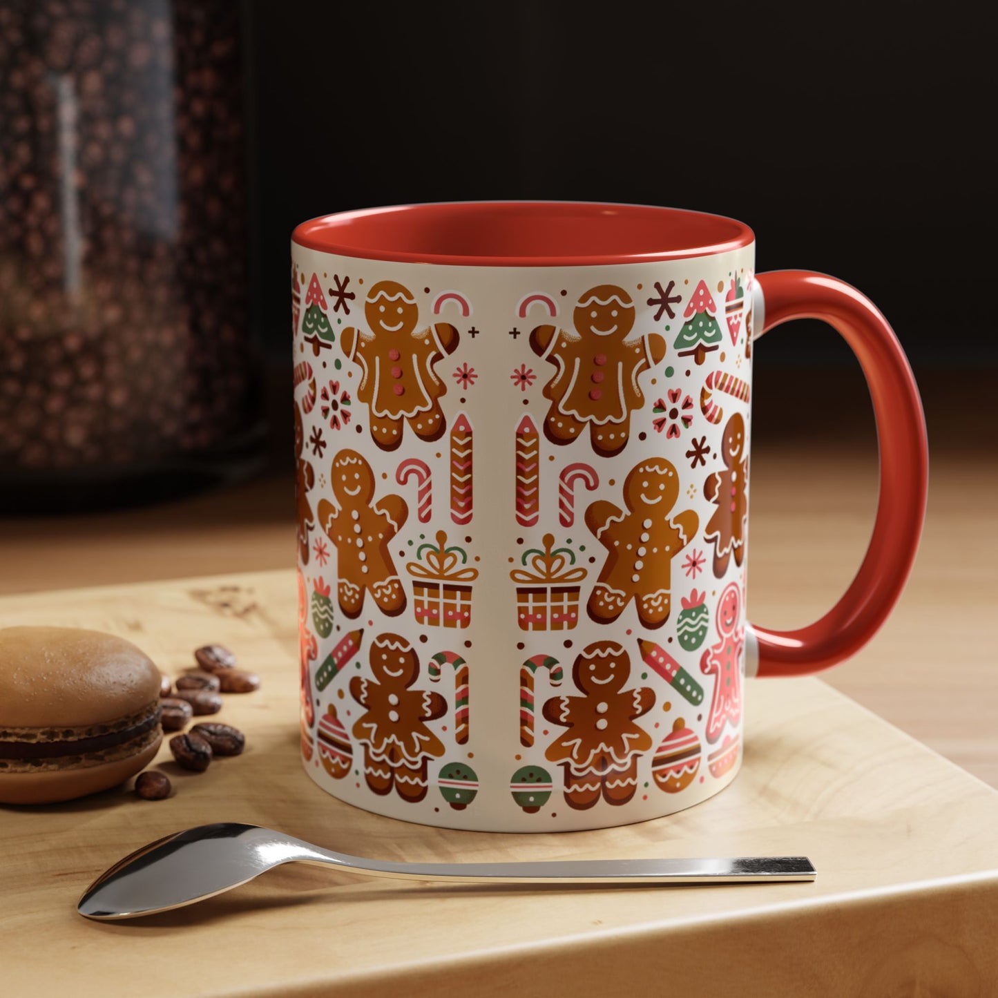 Gingerbread Christmas Mug Festive 11oz Holiday Coffee Cup