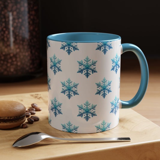 Snowflake Christmas Mug Festive 11oz Holiday Coffee Cup