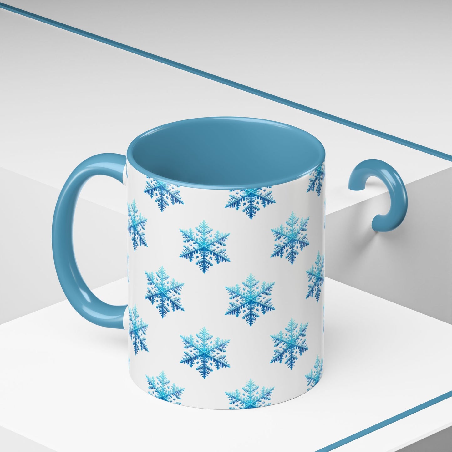 Snowflake Christmas Mug Festive 11oz Holiday Coffee Cup