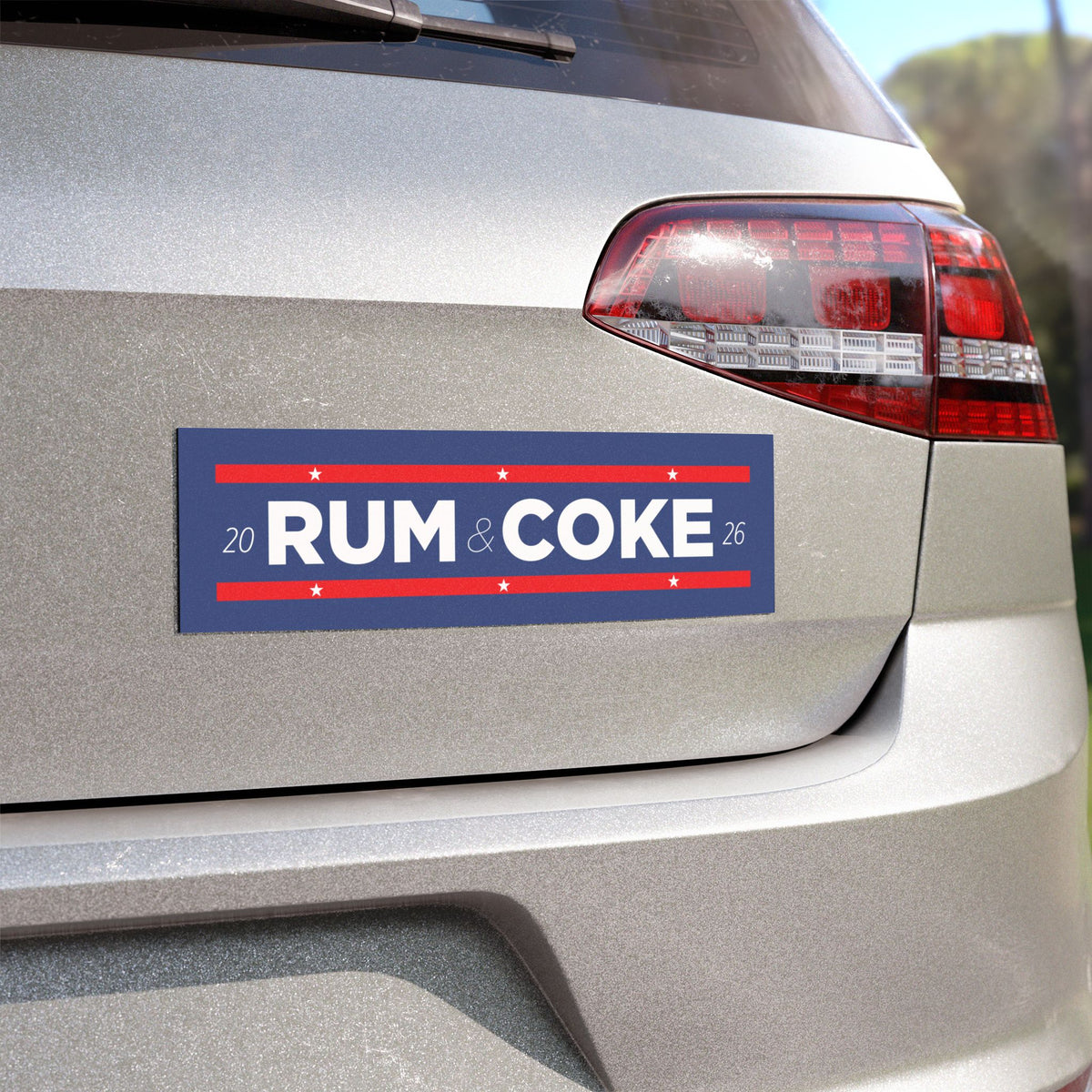 Rum & Coke political campaign car magnet