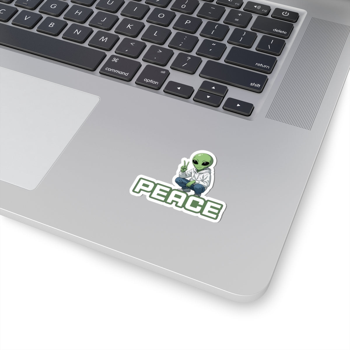 Funny colorful Alien Peace vinyl decal Sticker
